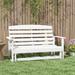 Outsunny 2-Person Outdoor Glider Bench Patio Double Swing Rocking Chair Loveseat w/ Slatted HDPE Frame