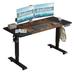 Electric Height Adjustable Standing Desk, 55 x 24 Inches Sit Stand up Workstation, Splice Board Memory Computer Table