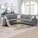 [New]L-Shape Modern Upholstered Living Room Sectional Furniture Sofa - 91*91*33.5"(L*D*H)
