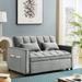 Sleeper Sofa Couch w/Pull Out Bed, 55" Modern Velvet Convertible Sleeper Sofa Bed, Small Love seat Sofa Bed