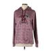 Pullover Hoodie: Burgundy Marled Tops - Women's Size Large