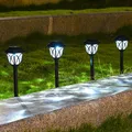 Lot de 10 lampes solaires LED étanches éclairage d'extérieur luminaire de paysage idéal pour une