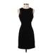 Express Casual Dress - Sheath Crew Neck Sleeveless: Black Solid Dresses - Women's Size 2