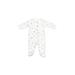 Carter's Long Sleeve Onesie: White Floral Motif Bottoms - Size 6 Month