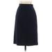 Banana Republic Wool Midi Skirt Midi: Blue Solid Bottoms - Women's Size 0