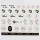 Autocollants pour ongles or/argent étiquettes 3D gommées enveloppe pour manucure décoration pour