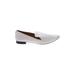 Calvin Klein Flats: Smoking Flat Chunky Heel Glamorous Ivory Shoes - Women's Size 9 1/2 - Almond Toe