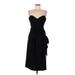 Vera Wang Cocktail Dress - Party Sweetheart Sleeveless: Black Print Dresses - New - Women's Size 6