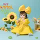 Nordic Little Fresh 1-year-old Girl's Yellow Princess Dress Sunflower Spring/Summer Theme