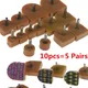 10 Pcs = 5Pairs Brown High Heel Shoes DIY Repairs Tips Pin Dowels Lifts Replacement High Qualiy