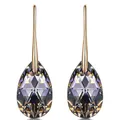 Hermosa 925 Sterling Silver Teardrop Dangle Earrings With Crystals from Swarovski Hypoallergenic