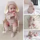 Infant Newborn Baby Boys Girls Easter Outfits Rib 3D Rabbit Tail Romper Bodysuit With Long Bunny Ear