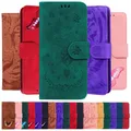 Butterfly Rose Tiger Embossing Flip Leather Case For iPhone 11 Card Wallet Phone Book Cover Housing