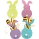 4Pcs Easter Rabbit Bag Nonwoven Cloth Colorful Knives Forks Bagsfor Kids Happy Easter Home Party