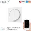 Moes ZigBee Touch Light Dimmer Switch Rotary Controllr Timer Brightness Memory Smart Life/Tuya APP