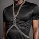 Sexy Hollow Crystal Rhinestone Body Chain Harness Men Women Jewelry Punk Body Chain Collar Statement