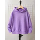 Autumn And Winter Boys And Girls Sweater Round Neck Hooded Long Sleeve Top Fashion Warm Purple