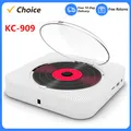 KC-909 Lettore CD portatile Altoparlante incorporato Stereo con doppio jack per cuffie da 3,5 mm Schermo LED Lettore musicale CD montabile a parete