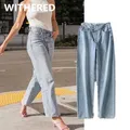 Maxducti jeans per donna vinatge mom jeans donna ins fashion blogger highwaist harem jeans vita