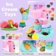 Children's Colored Clay Ice Cream Machine DIY Play Dough Tools Ice Cream Plasticine Mold Pretend