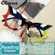 R57421 Trend Punk Presbyopic Glasses Women Fashion Colorful Bat Style Rivet Reading Spectacles