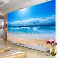 Custom 3D Photo Wallpaper Sea View Wall Painting Living Room Sofa Bedroom TV Background Wall Paper