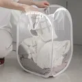 Mesh Pop Up Square Laundry Basket Storage Toy Organizer Bag Collapsible Clothes Baskets for Dorm