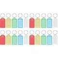 Assorted Colors 20 Pack Key Tags - Plastic Key Tags With Labels Flexible Key Labels Identifiers