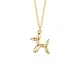 New 3D Balloon Dog Pendant Necklaces for Women Gold Silver Color Chain Robotic Animal Clavicle