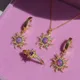 Vintage Opal Sun Necklace for Women Gold Plated Opal Thin Chain Bracelets Ring Zirconia Wedding