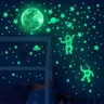3D Nightlight Moon Star Astronaut decalcomania della parete Nightlight Star Room Decoration