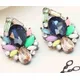 YaYi Jewelry Fashion Multi-Color Glass Stone Rhinestone Dangle Crystal Women Ancient Silver Color