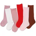 1 Pair of Soft Polyester 6-10 Years toddler Girls Socks Fashion Solid Color Stockings Handmade