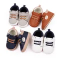 Toddler Boy PU Sneakers Casual Letter Print Cute Baby Flats Breathable Infant Walking Shoes for