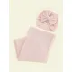 2pcs/set Newborn knitted blanket and hat set Baby Girl Sleeping Bag Swaddle and turban set