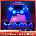 Wireless Controller Dual Vibration RGB Light Bluetooth Gamepad For PS4 PS3 Game Console PC Joystick