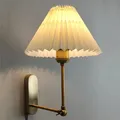 Modern Simple Wall Lamps LED Origami Lampshade Rotatable Lamp Pole Wall Light Mirror Beside Bedroom