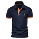 Men New Casual Polo Shirt Color Collar Cotton Spring And Autumn Shirt XS-5XL Breathable Moisture