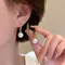 Orecchini pendenti con perle di moda in acciaio inossidabile con fibbia Orecchini a cerchio rotondi da donna Accessori da donna Gioielli da sposa Spedizione gratuita