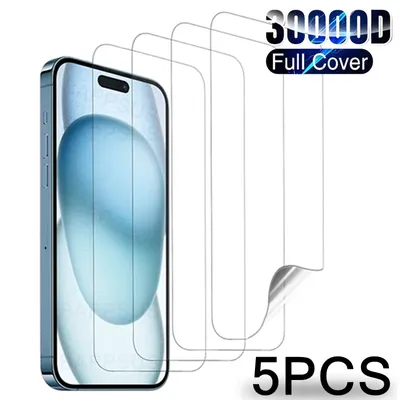 For Apple iPhone 15 Plus Pro Max 15PM 15Pro Screen Protector Clear Soft Protective Hydrogel Film For