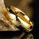 The Lord of The Rings for Men Gold Plating Stainless Steel Ring for Men Women 6MM Titanium Ring