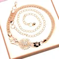 Fashion Elegant Metal Waist Chain Belt Gold Buckle Body Chain Dress Belt