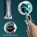 Pressurized Shower Head Water Saving 360 Rotating Twin Turbo Pressurized Propeller Fan Shower Head