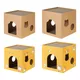 Cat Cardboard House with Scratch Pads Corrugated Cardboard Bed Cat Box Cats Bed for Cat Rabbit Small