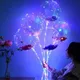LED Light Helium Bobo Ballons Kid Toys With Sticks Decorations Supplies Wedding Birthday Party