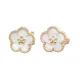 New in Blossom Earring Natural White Shell Stud Earrings 18k Gold Plated Jewelry Set Bracelet