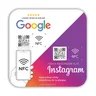 2-in-1 Social Media Sign Google Review Instagram Facebook acrilico Sign NFC Tap o Scan Google Review