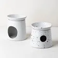 Terrazzo Pattern Essential Oil Burner Ceramic Candle Holder Fragrance Wax Melt Aromatherapy Aroma