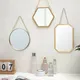 Room Decoration Cosmetic Mirror Mirror Wall Decor Makeup Hanging Mirror Round Square Hexagon Shape
