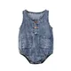 Baby Casual Romper Boys Unisex Kids Girls Overalls Newborn Clothing Denim Baby Boys Sleeveless